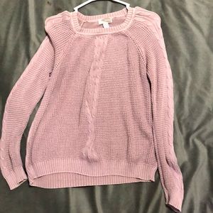 Long sleeve purple sweater
